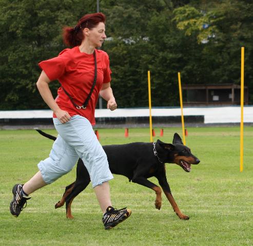 Petra & Nasty: Zwischensprint beim Hindernislauf